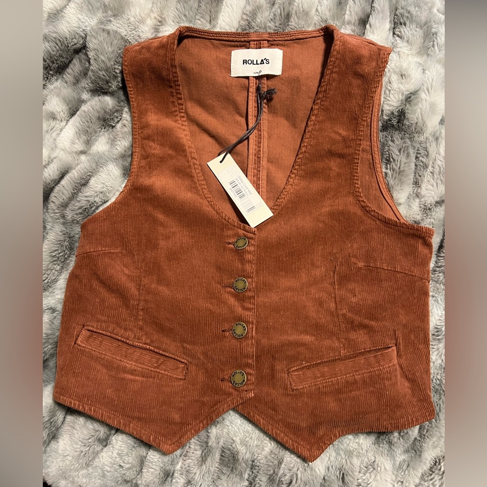 ROLLA'S Brown Corduroy Vest